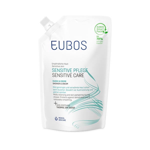 EUBOS Sensitive Pflege Dusch & Creme, Nachfüllbeutel 400 ml