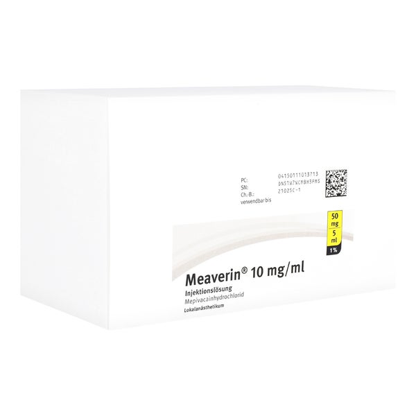 MEAVERIN 1% 10 mg/ml Inj.-Lsg.50 mg/5 ml Glasamp. 50X5 ml
