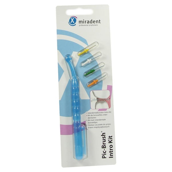 Miradent Interdentalbürsten Pic-Brush Intro Kit transparent blau 1 St