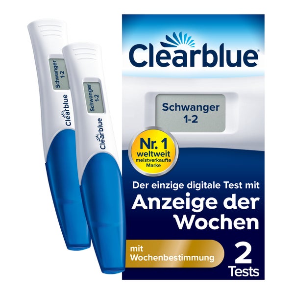 Clearblue Schwangerschaftstest Digital mit Worten &  Wochenbestimmung 2 St