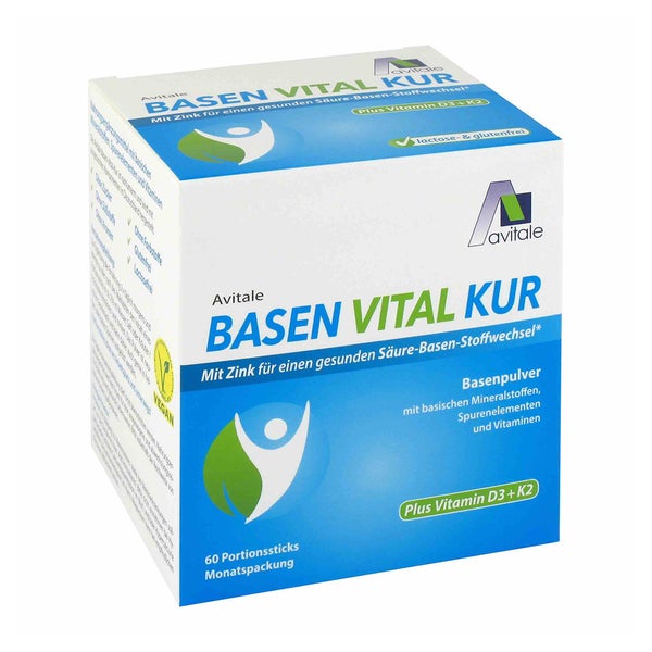 Basen Vital KUR plus Vitamin D3+K2 Pulve 60 St
