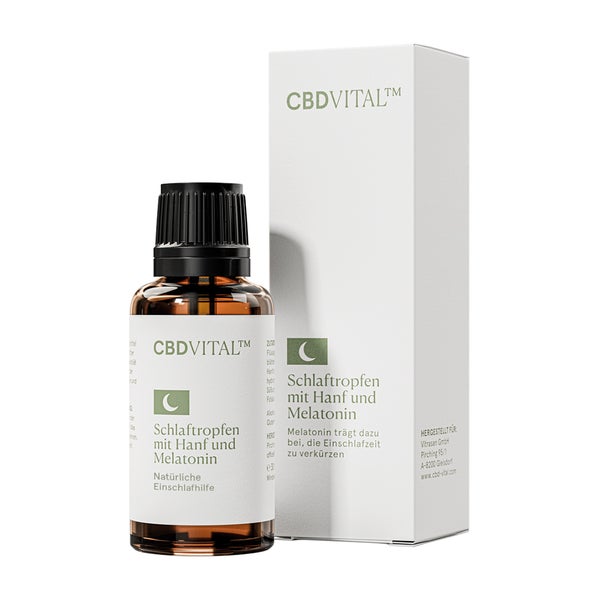 CBD VITAL Schlaftropfen mit Hanf und Melatonin 30 ml