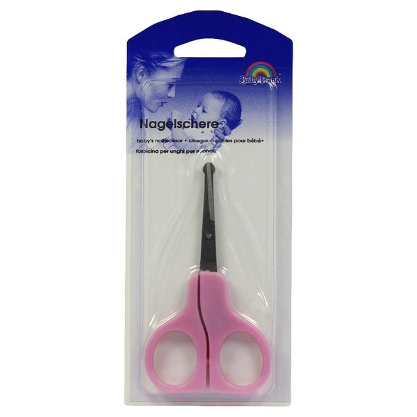 Babyschere 9 cm gebogen rosa 1 St
