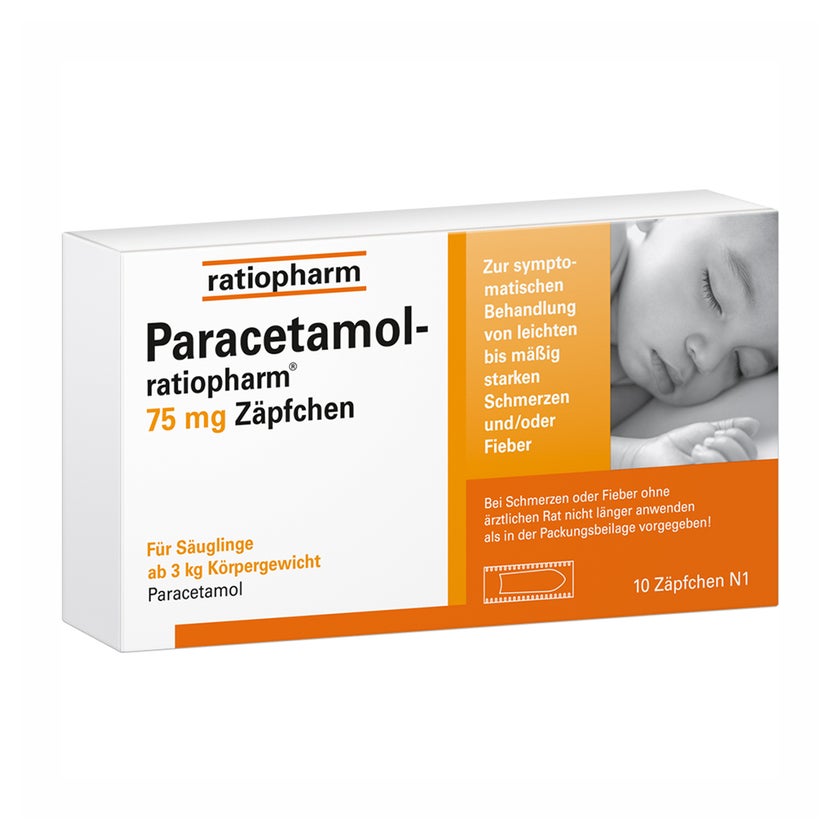 Paracetamol ratiopharm 75 mg 10 St