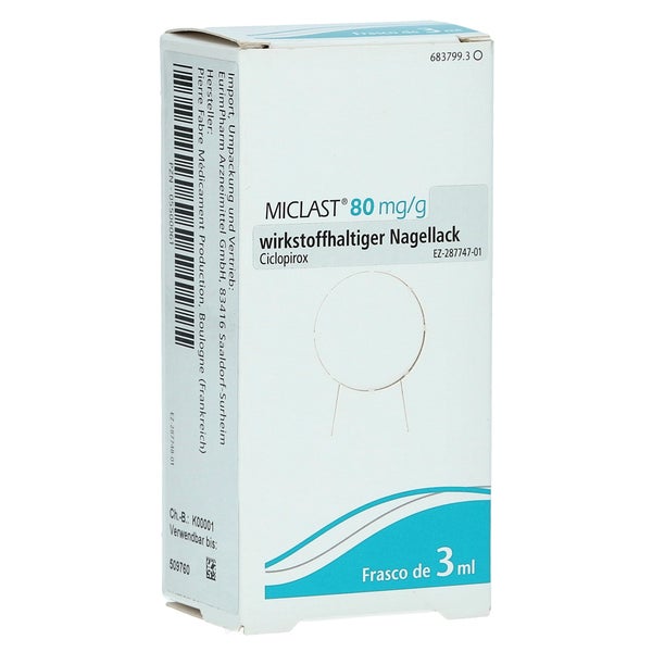 Miclast 80 mg/g wirkstoffhaltiger Nagell - Reimport 3 ml