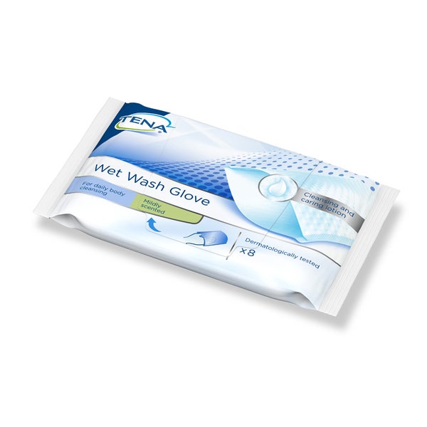 TENA WET Wash Glove 15x23 cm 8 St