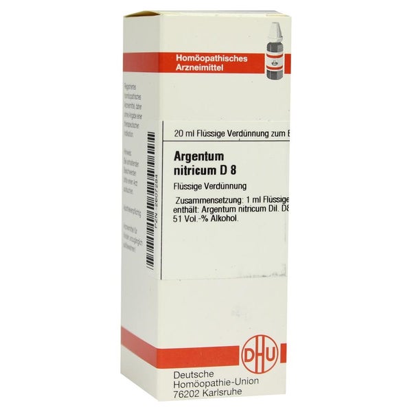 Argentum Nitricum D 8 Dilution 20 ml