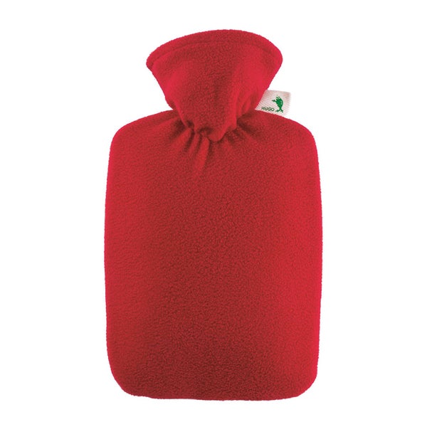 Wärmflasche Klassik 1,8 l mit Fleecebezug rot 1 St