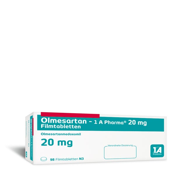 OLMESARTAN-1A Pharma 20 mg Filmtabletten 98 St