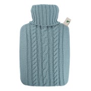 Wärmflasche Klassik 1,8 l mit Strickbezug pastell-blau 1 St