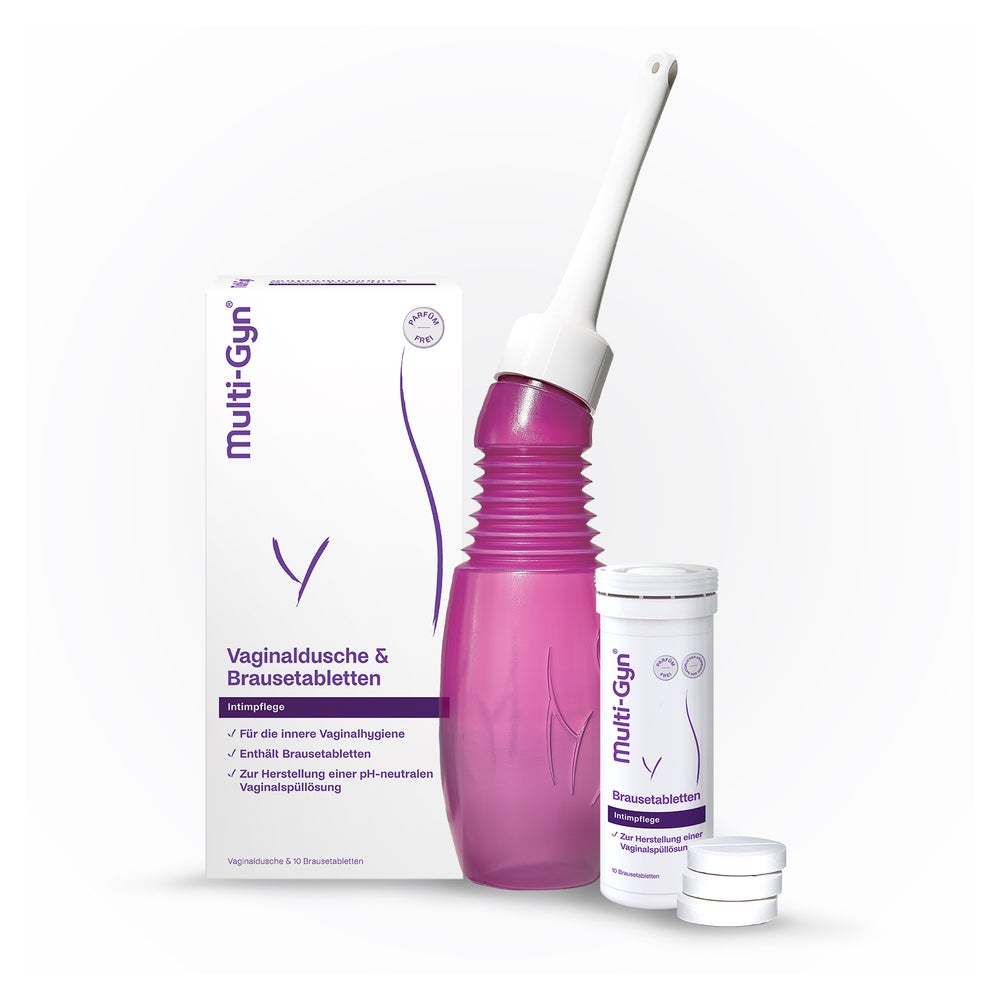 Multi-Gyn® Vaginalduschset und Tabletten