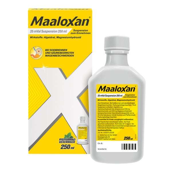 Maaloxan Sodbrennenmittel Pfefferminz-Geschmack 250 ml