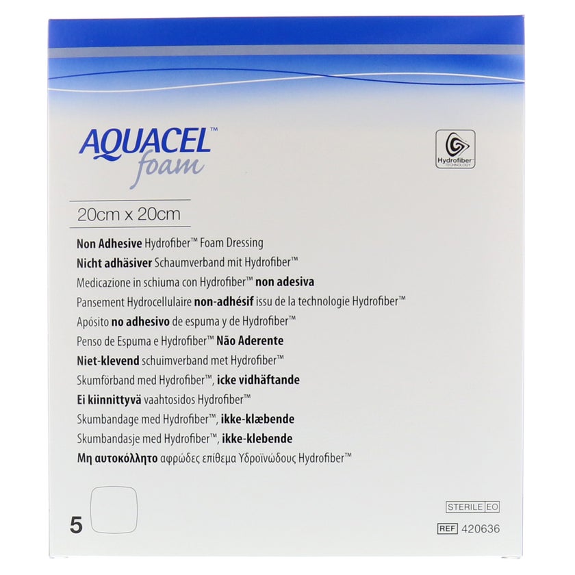 Aquacel Foam Nicht adhäsiv 20x20 cm Verb 5 St