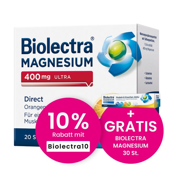 Biolectra Magnesium 400 mg Direct Orange 20 St