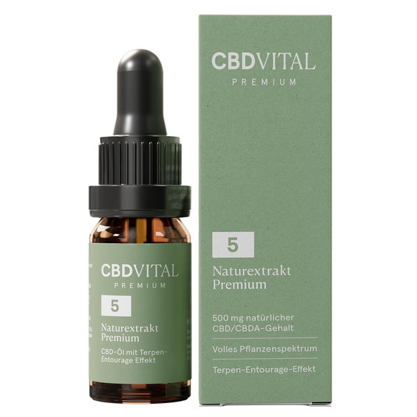 CBD VITAL Bio CBD Öl 5% Naturextrakt Premium Hanf-Tropfen 10 ml