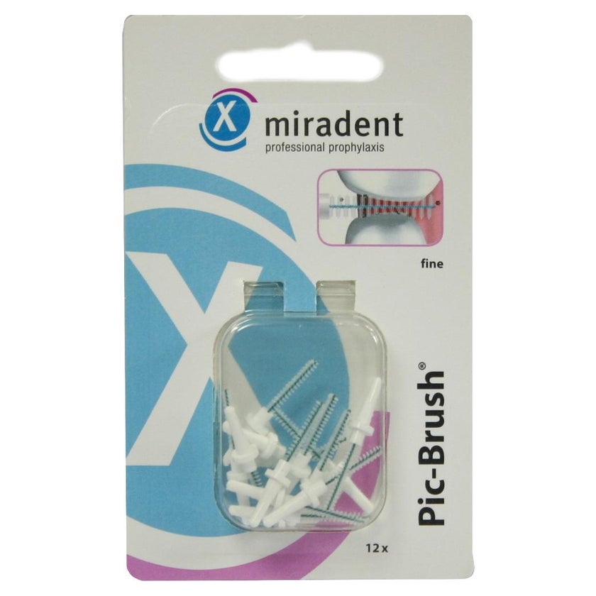 Miradent Interdentalbürsten Pic-Brush Ersatzbürsten fine weiß 12 St