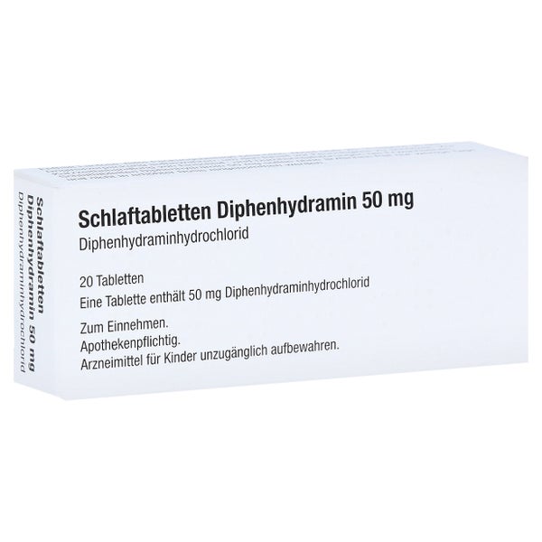 Schlaftabletten Diphenhydramin 50 mg/WL 20 St