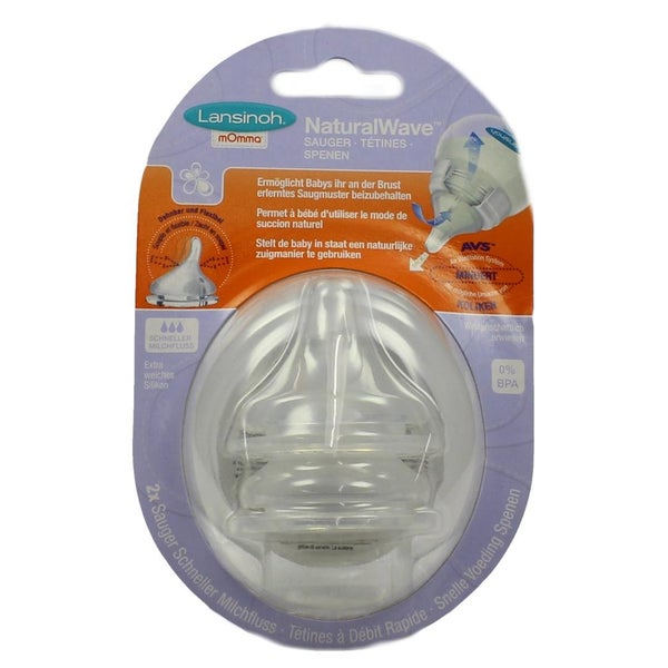 Lansinoh Momma Naturalwave Sauger S 2 St