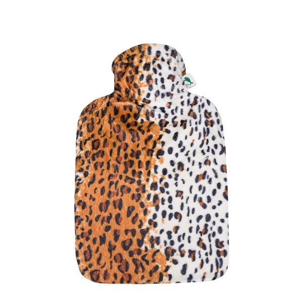 Wärmflasche Klassik 1,8 l mit Veloursbezug Leopard 1 St