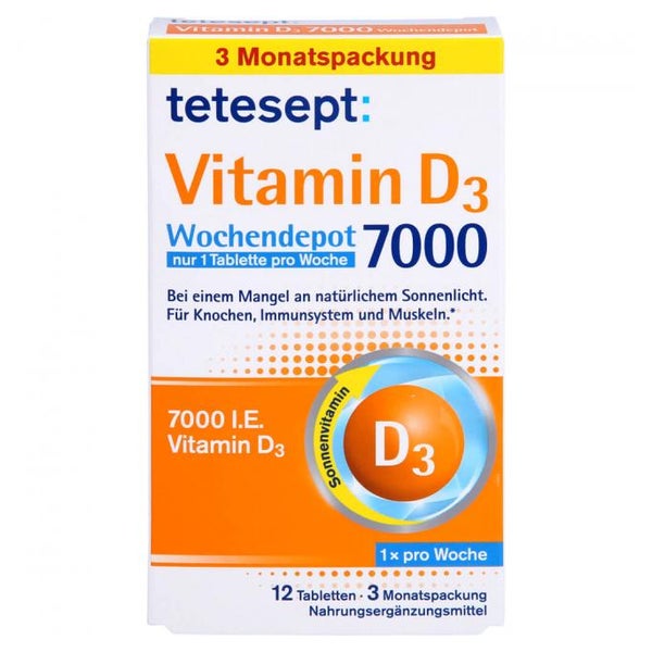 Tetesept Vitamin D3 7.000 Wochendepot Fi 12 St