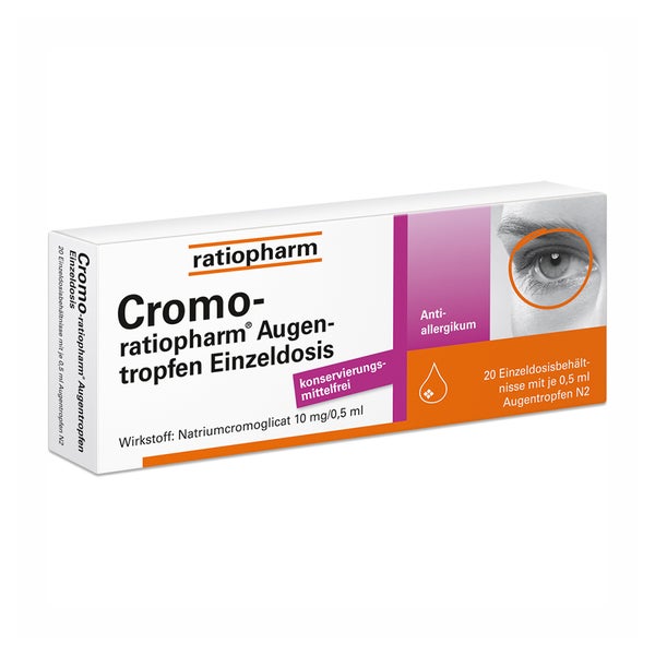 Cromo-ratiopharm Augentropfen Einzeldosis 20X0,5 ml
