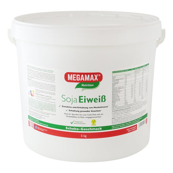 MEGAMAX Soja Eiweiss Schoko VEGAN 5 kg