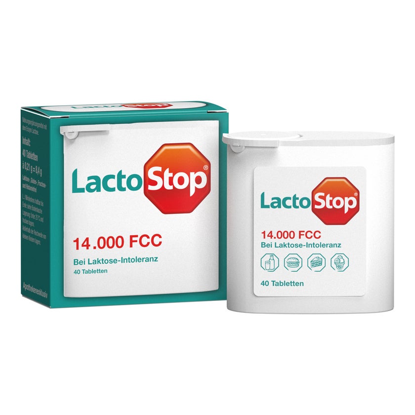 Lactostop 14.000 FCC Tabletten Spender 40 St