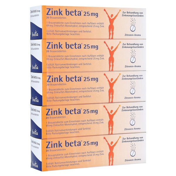 ZINK BETA 25 Brausetabletten 100 St