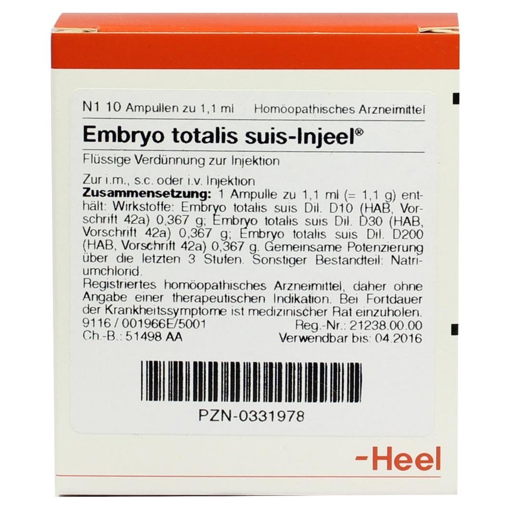 Embryo Totalis suis Injeel Ampullen 10 St