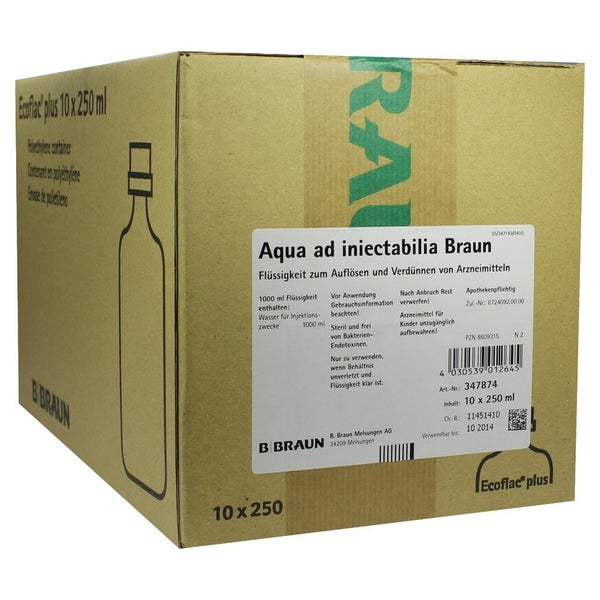 AQUA AD Injectabilia Ecoflac Plus Infusi 10X250 ml