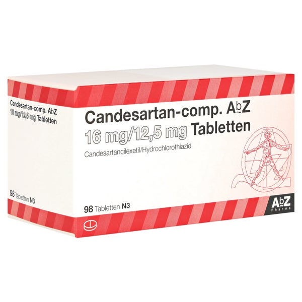 CANDESARTAN AbZ comp. 16 mg/12,5 mg Tabletten 98 St