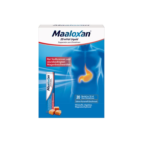 Maaloxan Liquid Sahne-Karamell Geschmack Portionsbeutel 20X10 ml