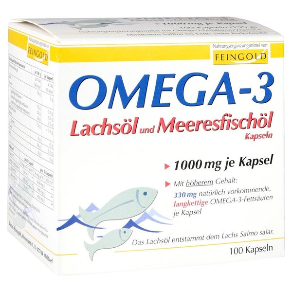 Omega-3 Lachsöl und Meeresfischöl Kapsel 100 St