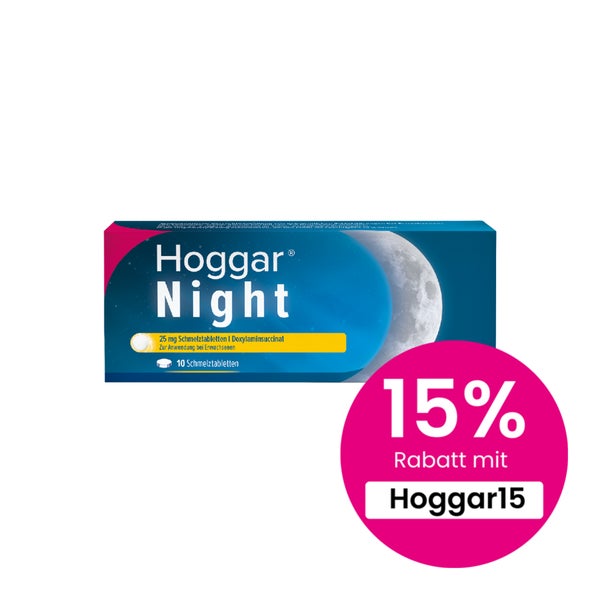 Hoggar Night 25 mg Doxylamin Schlaf-Schmelztabletten 10 St