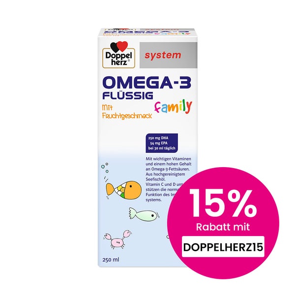 Doppelherz system Omega-3 Family flüssig mit Fruchtgeschmack 250 ml