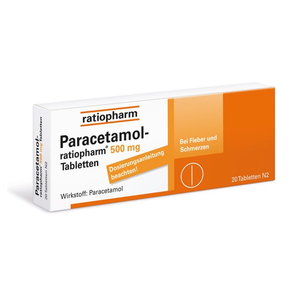 Paracetamol ratiopharm 500mg 20 St