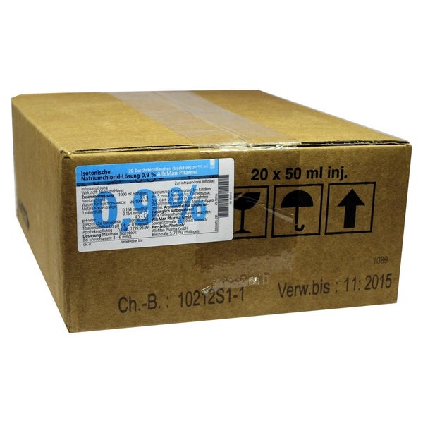 Isotonische NaCl 0,9% DELTAM.Injektion G 20X50 ml