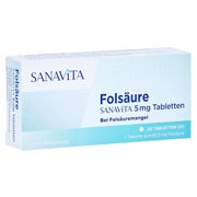 Produktabbildung: Folsäure Sanavita 5 mg Tabletten 20 St