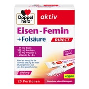 Produktabbildung: Doppelherz aktiv Eisen-Femin Direct mit Vitamin C + B6 + B12 + Folsäure 20 St