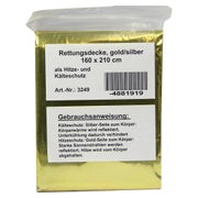 Rettungsdecke 160x210 cm gold/silber 1 St