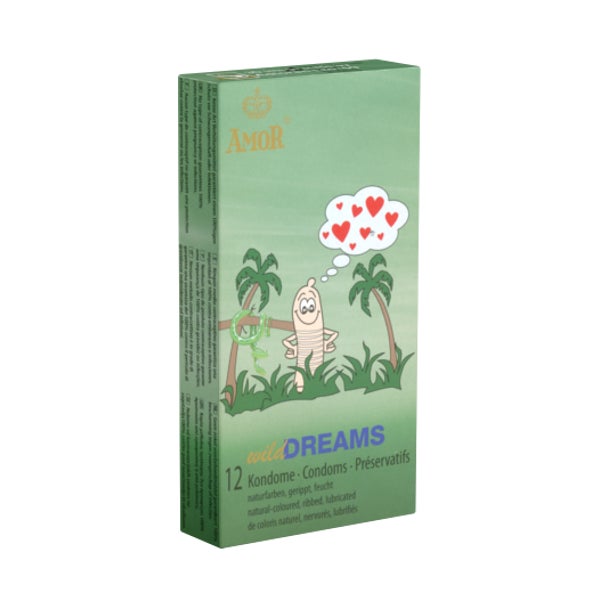 Wild Dreams Kondome 12er Pack – gerippt & stimulierend (12 Kondome) 12 St