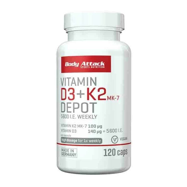 Body Attack Vitamin D3+K2 120 St