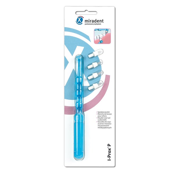 Miradent Spitzbürsten-kit I-Prox P blau transparent 1 St