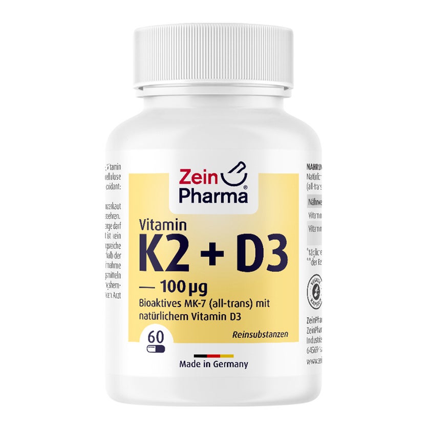 Vitamin K2 und D3 Kapseln hochdosiert 60 St