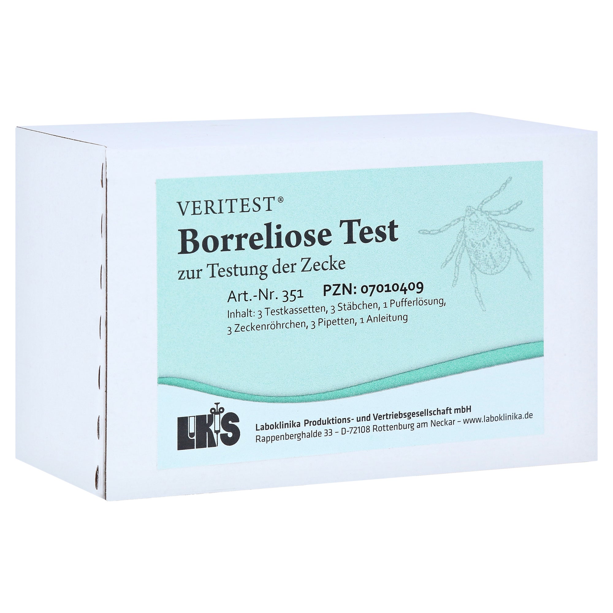 Erfahrungen zu BORRELIOSE Test zur Testung der Zecke Testkarte | medpex