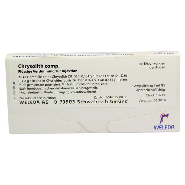 Chrysolith Comp.ampullen 8X1 ml