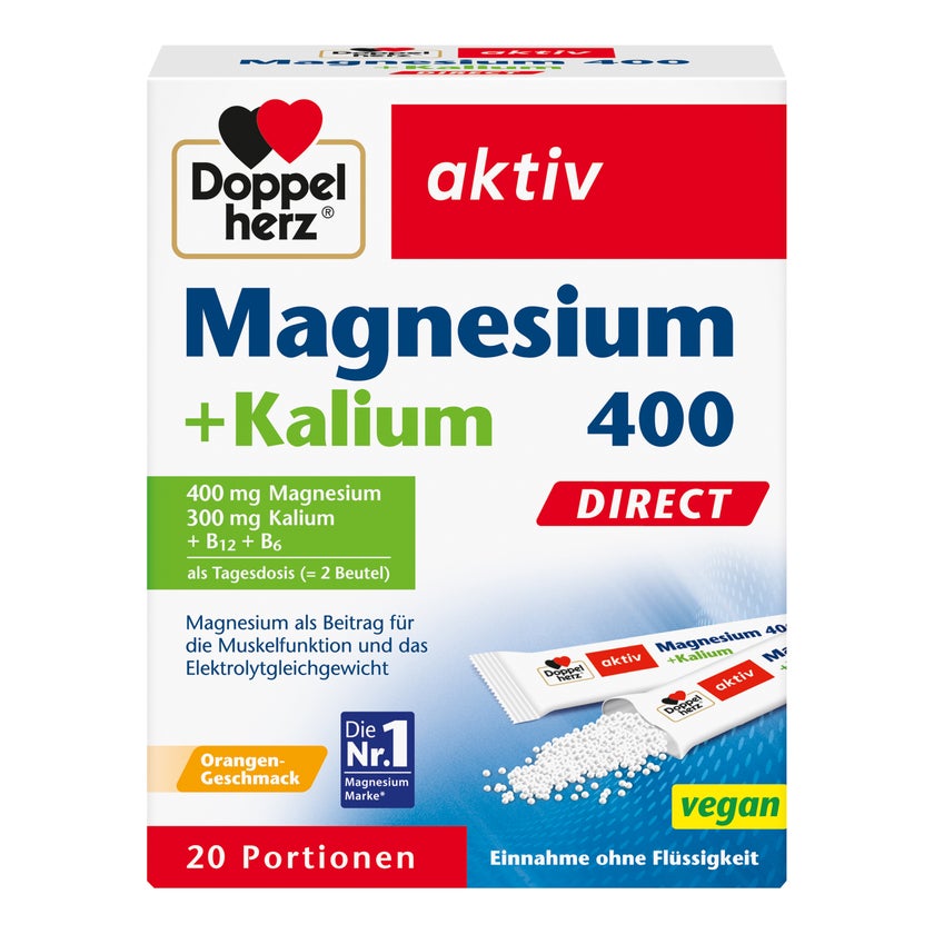 Doppelherz aktiv Magnesium + Kalium 400 Direct 20 St