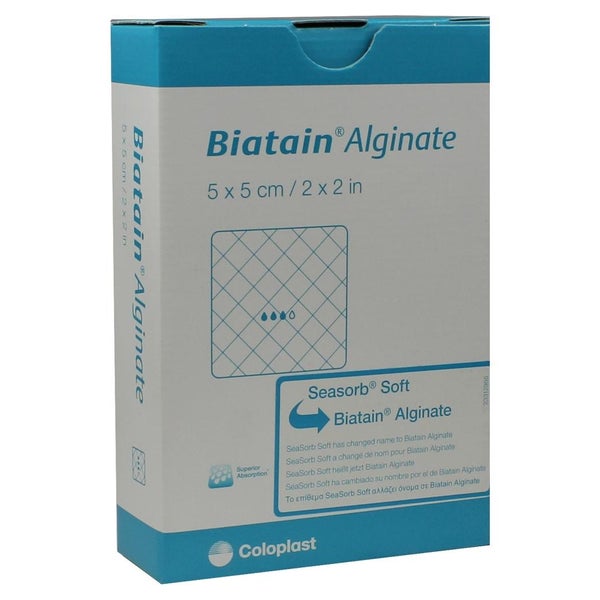 Biatain Alginate Kompressen 5x5 cm 10 St