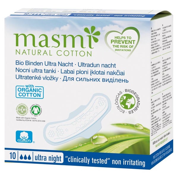 BIO Binden Ultra Nacht 100% Bio-Baumwoll 10 St