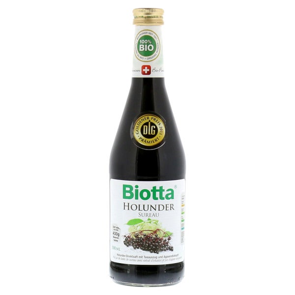 Biotta Holunder Direkts.m.teeausz.+agave 500 ml